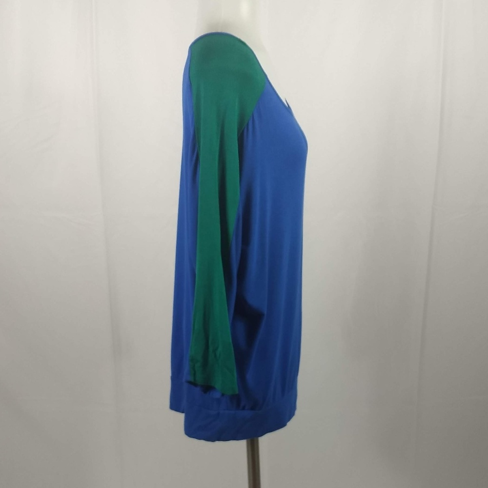 Coldwater Creek Size Small Blue/Green blouse Shirt - Picture 7 of 7